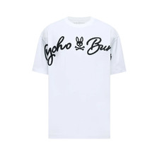 PSYCHO BUNNY MENS TATE OVERSIZED GRAPHIC TEE MT0200257 WHT