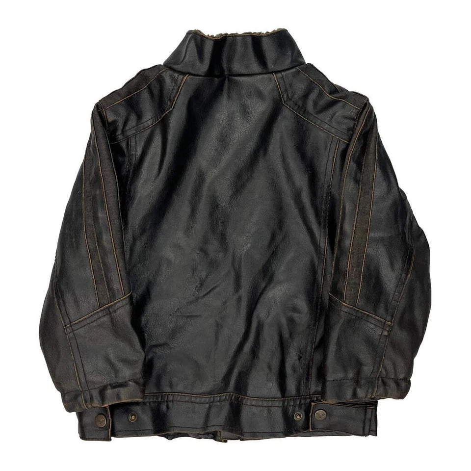 Age 3 Hawke & Co Leather Jacket - 2XS Black Polyester - Image 2 of 4