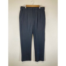 Classic Old Money Cross & Windsor Mens 34x32 Charcoal Gray Pleated Dress Pants