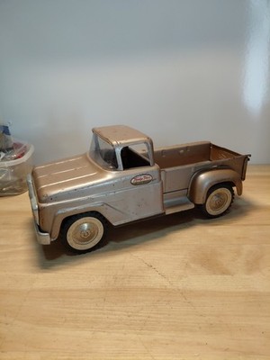 Vintage 1960 Bronze Tonka Stepside Pickup Truck Pressed Steel