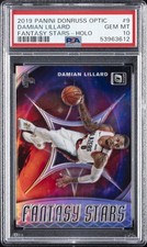2019 PANINI DONRUSS OPTIC FANTASY STARS HOLO #9 DAMIAN LILLARD PSA 10