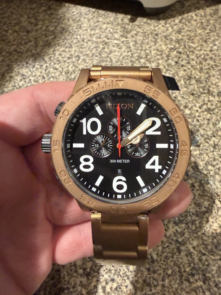 New. NIXON 51-30 Chrono Bronze And Black Watch. New With Tags. - Image 3 of 4