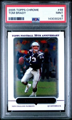 2005 Topps Chrome Tom Brady #46 PSA 9