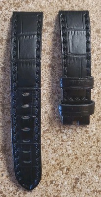 RESCO Instruments 20 mm Leather Black Watch Strap