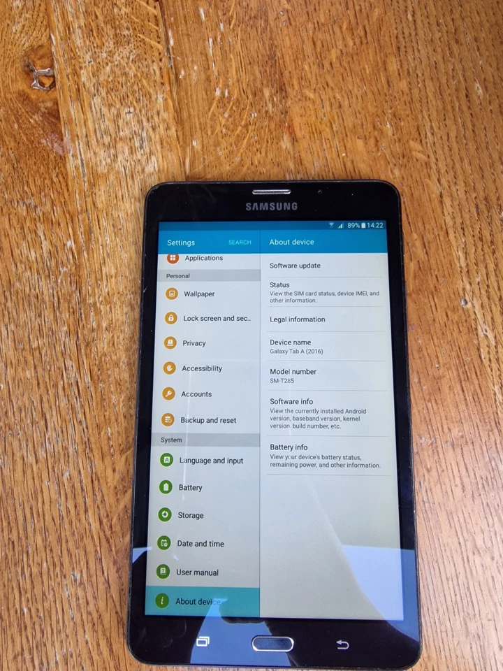 Samsung Galaxy Tab A 2016 SM-T285 Black 8GB Wi‑Fi + 4G Android Tablet, photo 3 of 5