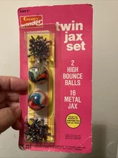 Vintage 1980 Chemtoy Wonder Twin Metal Jax Set 16 Jax 2 Balls New Sealed Toy