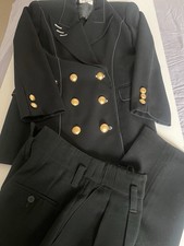 Office Lady Formal Suit Blazer Belt Pencil Pants Women Jacquard 2Pcs