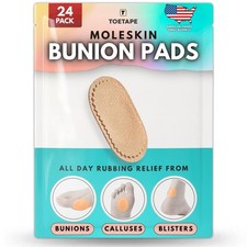 Bunion Pads 24 Pack - Adhesive Moleskin Blister Prevention Pads - Mole Skin...
