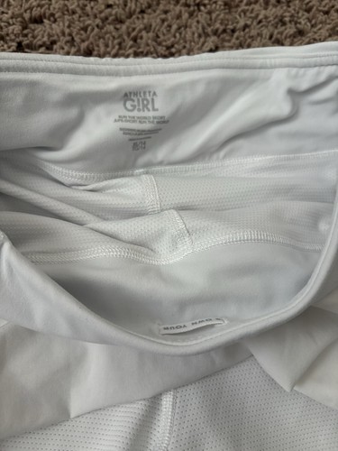 Athleta Girl Ace Skort White Size Large 14 Tennis Athleisure Activewear Golf - Picture 3 of 4