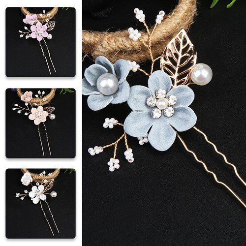 Women Hair Comb Clip Crystal Rhinestone Flower Pearl Wedding Bridal Hairpin Gift - Picture 8 of 40