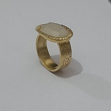 Rainbow Moonstone 14k Gold Vermeil 925 Sterling Silver Handmade Stylish Ring