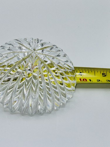 Cut Lead Crystal Domed Paperweight Heavy Multifaceted - Picture 4 of 5