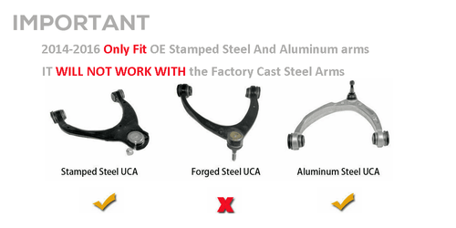 Front Upper Control Arms For 2-4" Lift For 2014-2018 Chevy Silverado GMC Sierra - Picture 6 of 6