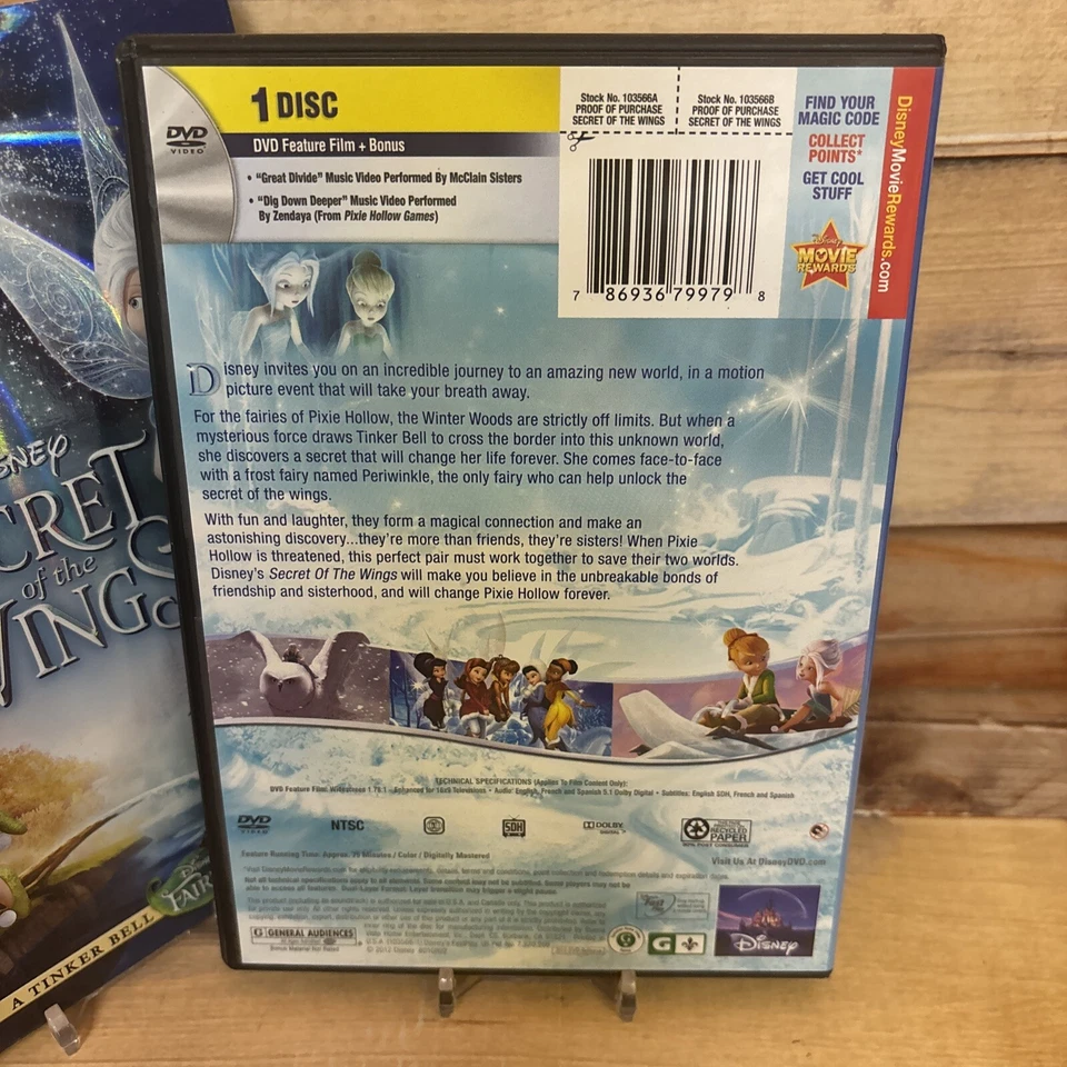 Secret Of The Wings DVD (Used) Disney With Slipcover - Image 2 of 4