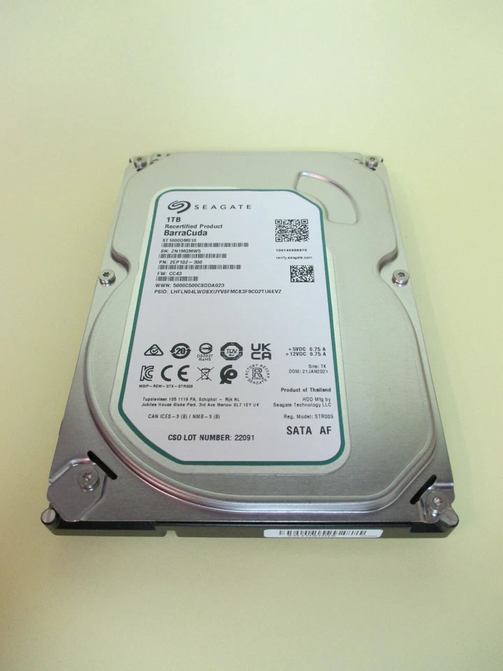 Seagate ST1000DM010 interne 3,5" 8,9cm Sata3 Festplatte 1TB - BarraCuda Serie - Bild 3 von 4
