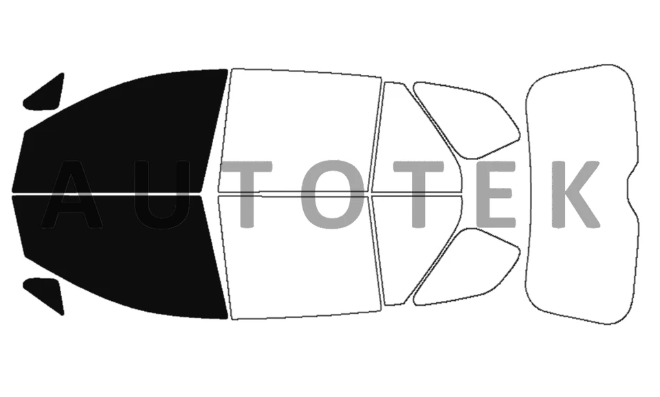 PreCut Film Front Two Door Windows Any Tint Shade % For Kia Rondo 2007-2012 - Image 2 of 4