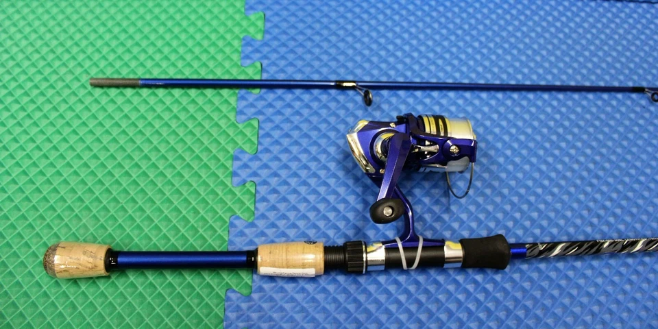 Combo giratorio Okuma Fin Chaser X 6' 0" varilla 2 piezas 30BL carrete enrollado FNX-602-30BL Foto 2 de 4