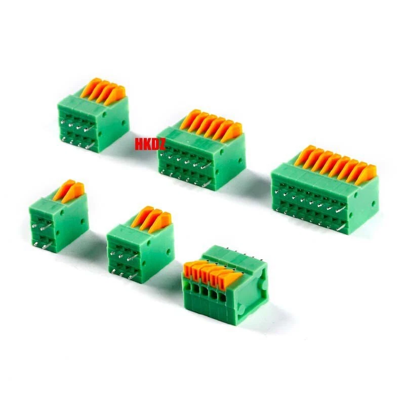 Terminal Block Connector KF141V/R 2~8 Pin2.54mm Pitch PCB Mount Spring Screless - Image 4 of 4