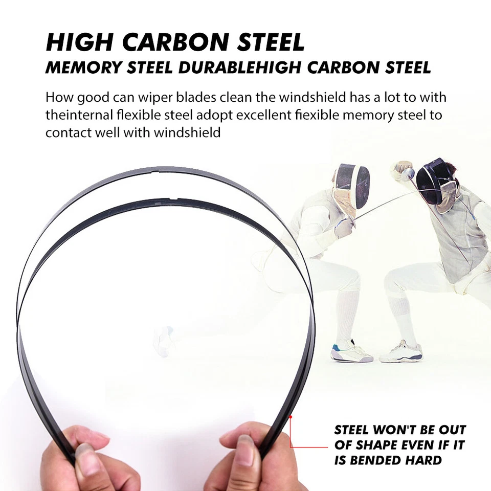 26"+26" All season Front Wiper Blades For 2003-2008 Mercedes-Benz SL55 AMG - Image 2 of 4