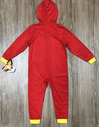 Girls' DC Comics Wonder Woman One Piece Hooded Pajama Costume Blanket Sleeper XS - Picture 6 of 6
