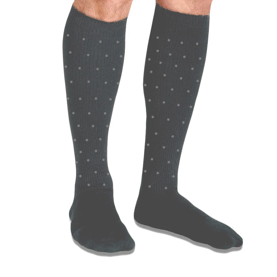 12 24 O 36 PAIA CALZINI LUNGHI UOMO COTONE DI COLORE NERO / ROMBI O RIGHE - Immagine 4 di 4