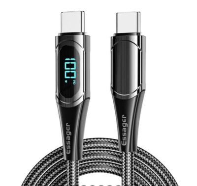Essager USB Type C to USB C Cable 100W/5A PD Fast Charging Charger Wire Cord for