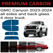Premium Carbon Window Tint fits GMC Canyon truck 2023-2024 precut tint