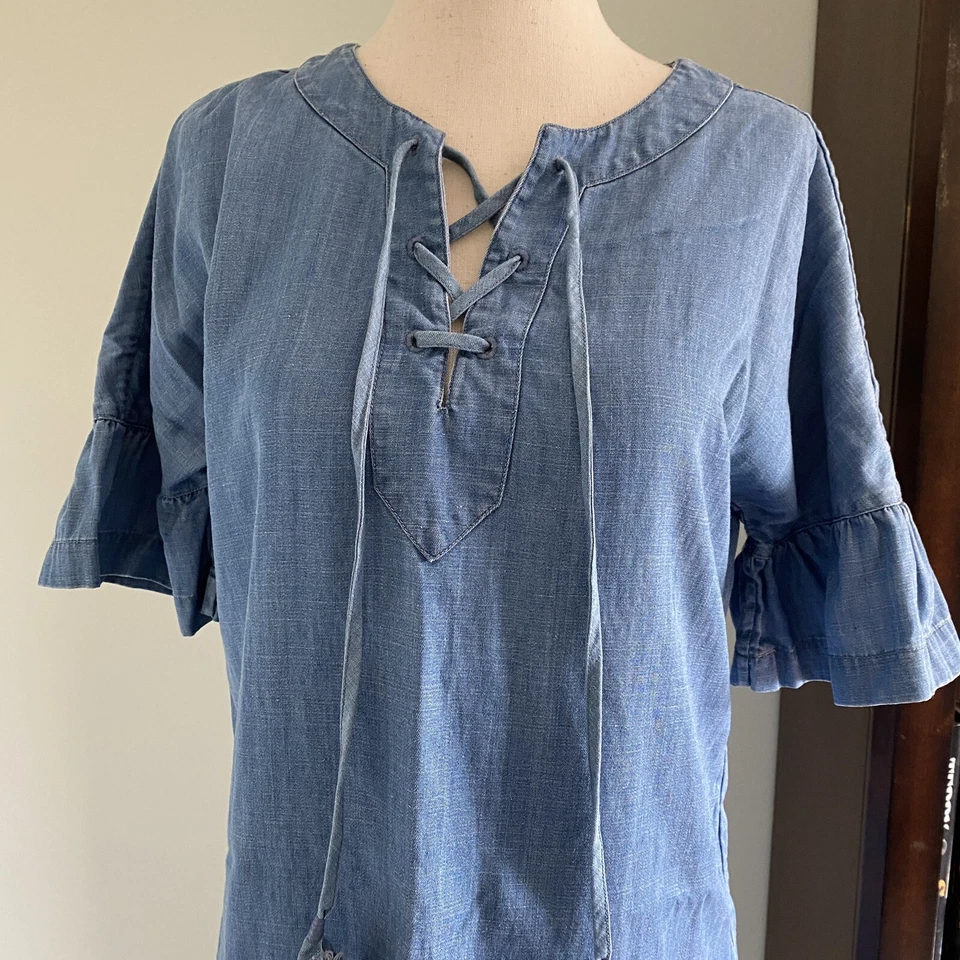 Vestido jeans Vineyard Vines tamanho 00 - Imagem 3 de 4