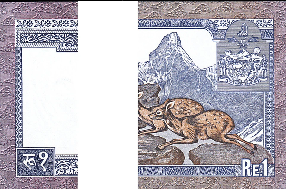 Nepal 1 Rupee Nd 1974, UNC, ½ BUNDLE, Pack of 50 PCS, P-22, Sign 12 - Image 2 of 4