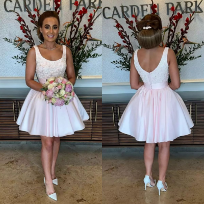 sachin and babi light blue dress Retro Tea Length Champagne Wedding Dress on Luulla
