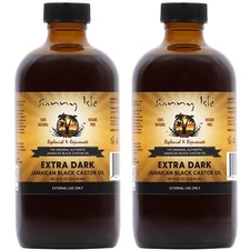 Sunny Isle™ Extra Dark Jamaican Black Castor Oil 8oz Thicker and Richer Set of 2