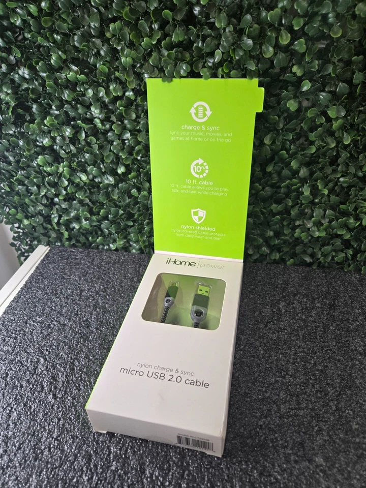 iHome 5 ft. Nylon Sync & Charge Micro USB 2.0 Cable for Android Devices - Black - Image 2 of 4