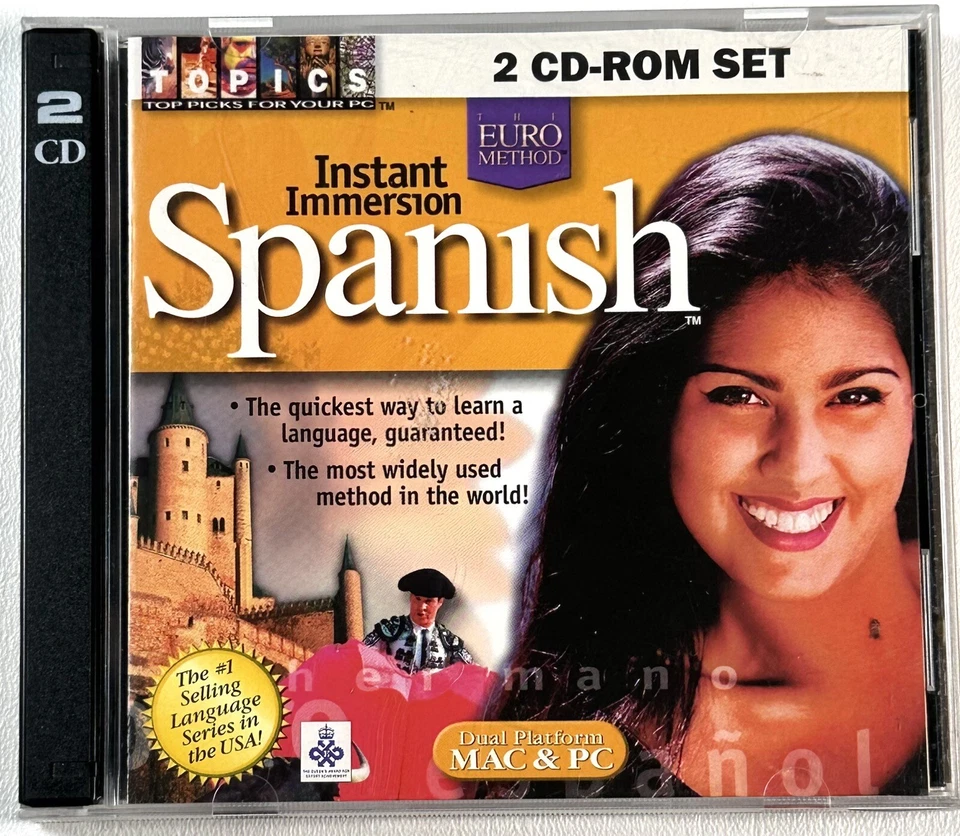 Instant Immersion Spanish Euro Method 2 CD-ROM Set PC Mac Language Learning 2000 - Image 2 of 4