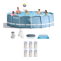 Intex 15 Feet X 48 Inches Prism Frame Swimming Pool Set & Six Filter Cartridges on sale Intex 15 Feet X 48 Inches Prism Frame Swimming Pool Set & Six Filter Cartridges on sale
