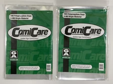 200 Pack ComiCare Golden Age 2-Mil Poly Comic Bags - 7-3/4” x 10-1/2"