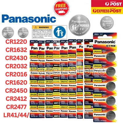 Panasonic CR1220 CR1616 CR1620 CR1632 CR2025 CR2032 3V Lithium Coin Batteries - image 1 of 4