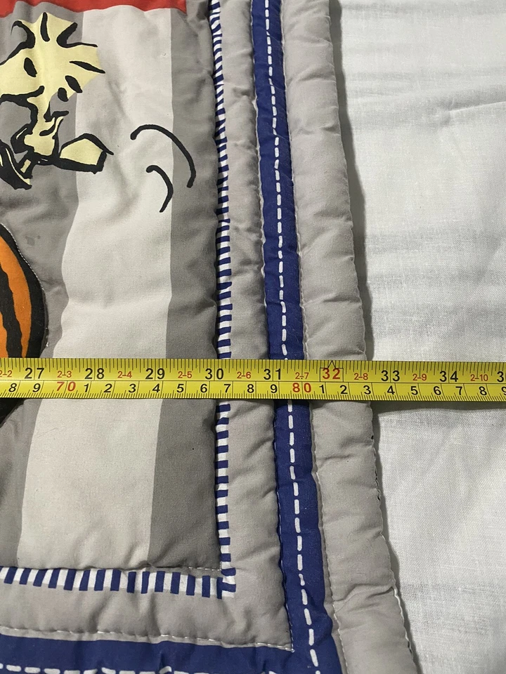 Peanuts Lambs & Ivy Snoopy Woodstock Pelotas Deportivas Cuna Edredón Manta Bebé Foto 3 de 4