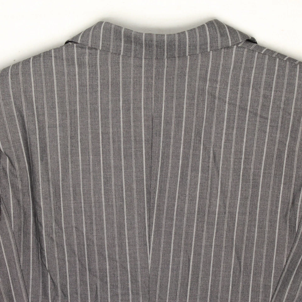 Traje Mujer Escada 10 Gris Blanco Rayas Lana Seda Mezcla Elastizada Chaqueta Pantalones 40 Foto 3 de 4