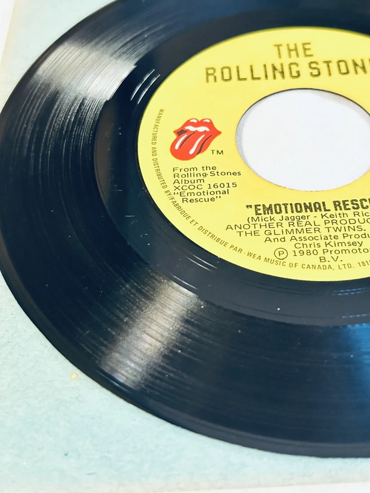 The Rolling Stones (Emotional Rescue/Down In The Hole) 7" [1980, Canada] VG+ - Image 3 of 4