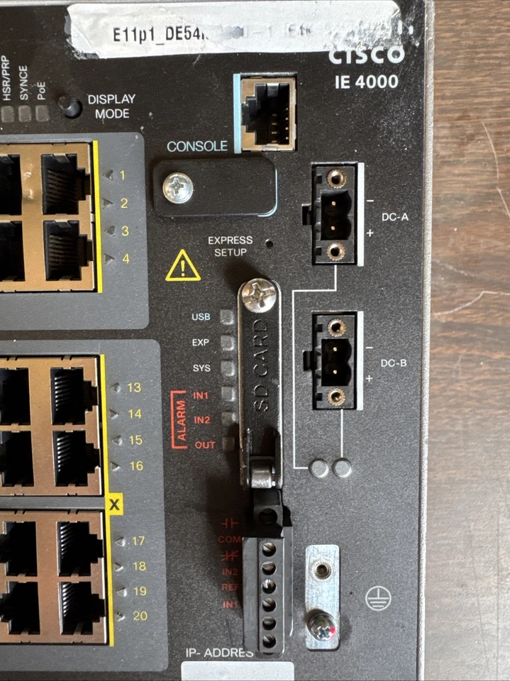 Cisco IE-4000-16T4G-E 16 Ethernet Ports & 4 Combo Gigabit Sfp Ports - Image 2 of 4