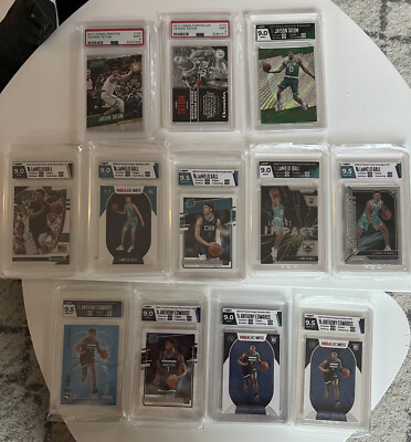 Jayson Tatum Lamelo Ball Anthony Edwards Card Lot HGA PSA Celtics Hornets Wolves