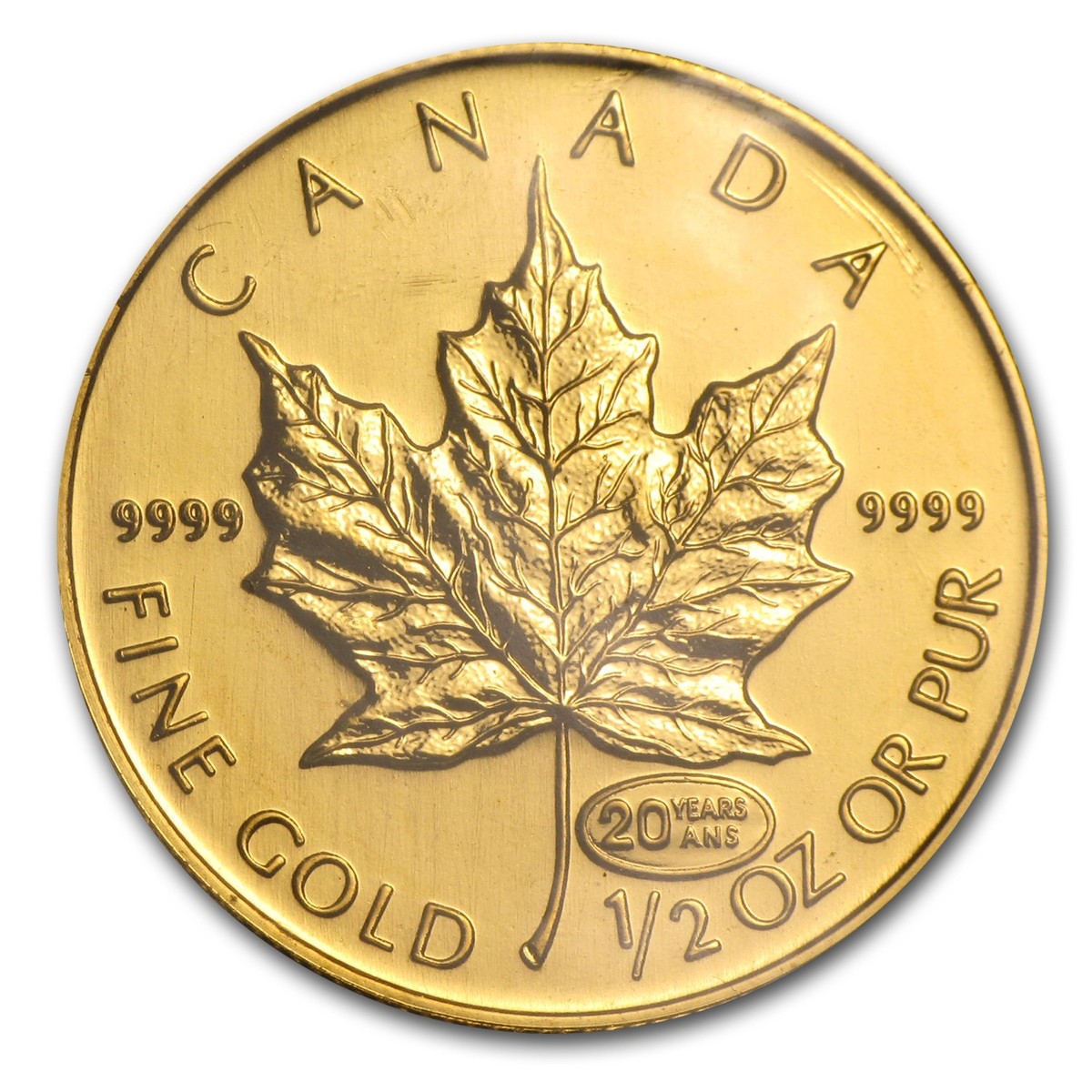 1999 Canada 1/2 oz Gold Maple Leaf BU (20 Years ANS Privy) | eBay