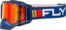 Fly Racing FLB-24Z3 Zone Snow Goggle Navy/White w/Red Mirror/Amber Lens