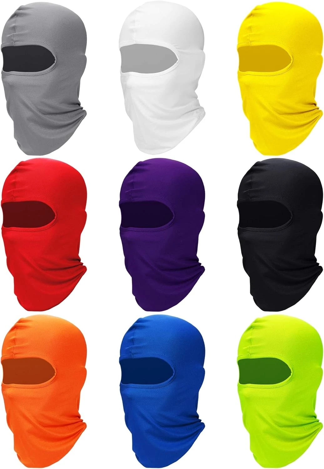 9 Pcs Breathable Full Face Balaclava Ski Mask for UV Sun Protection