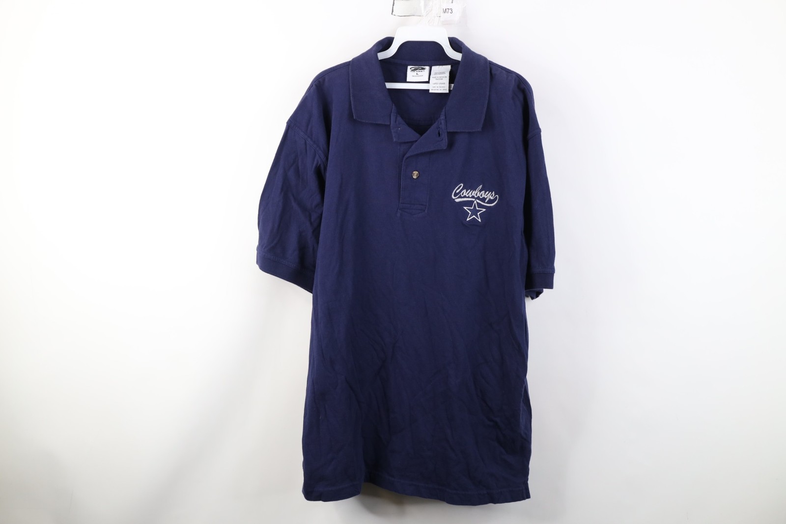 Vintage Y2K 2000 NFL Mens Large Faded Dallas Cowboys Football Golf Polo Shirt