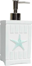 Sweet Home Collection Bathroom Lotion Pump/Soap Dispenser, Beach Shells 
