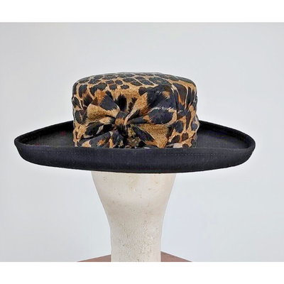 Deborah Rhodes Mocha Black Leopard Top 22 inch circumference  display picture 3