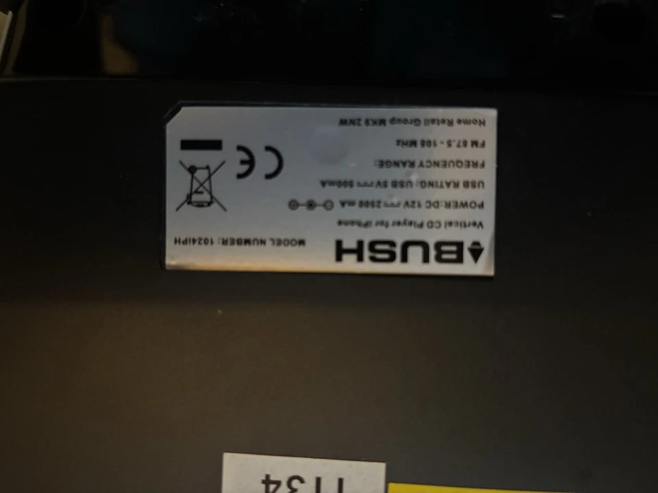 Bush CD Player, iPod Dock, Radio Model 1024iPH - Image 3 of 4