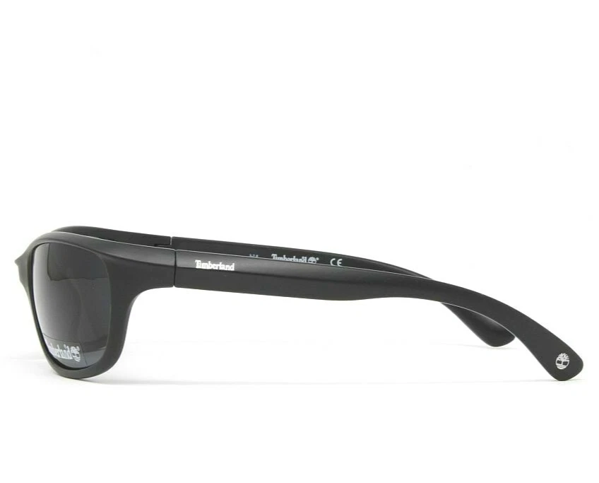 Timberland men's Sunglasses TB7117 02A Matte Black 61mm Grey Lens Plastic Frame
