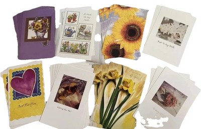 Lot 25 Assorted Blank Note Cards/Envelopes Fantus Paper Co Blank NEW Beautiful